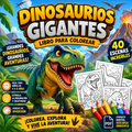 Portada de Dinosaurios Gigantes, libro digital para colorear de ColvixStudio Kids